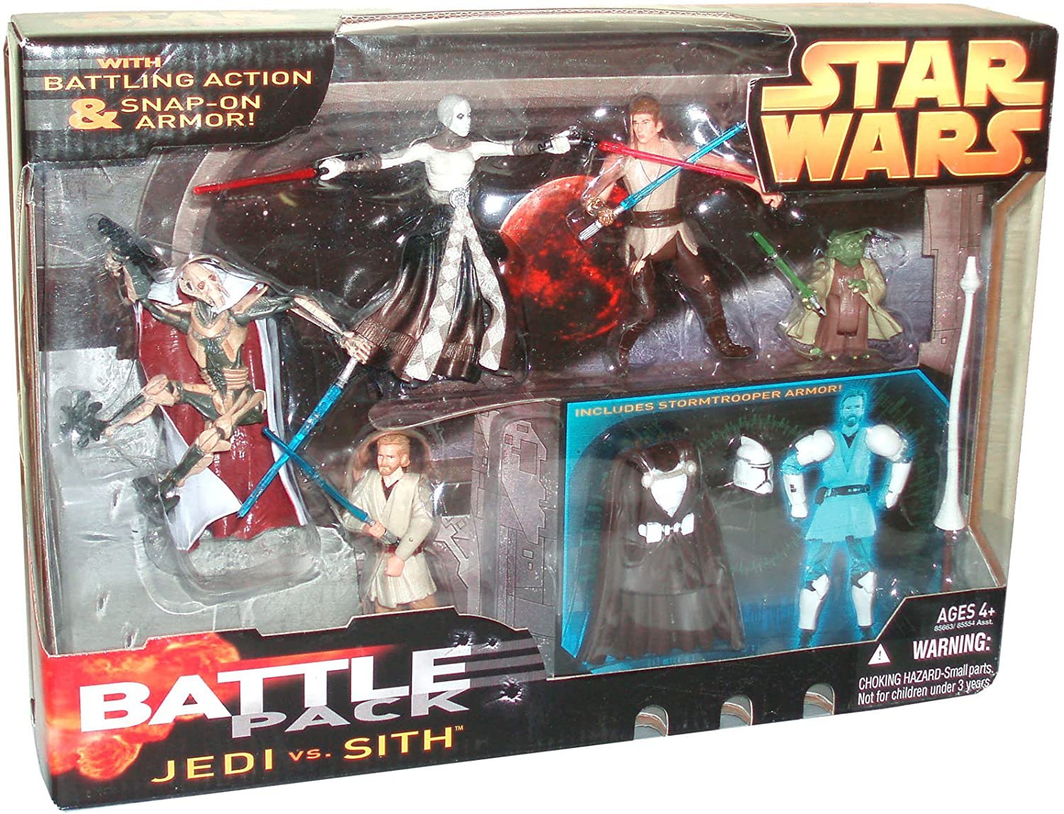 Star Wars Year 2005 Battle Packs Series 5 Pack 4 Inch Tall Action Figure Set