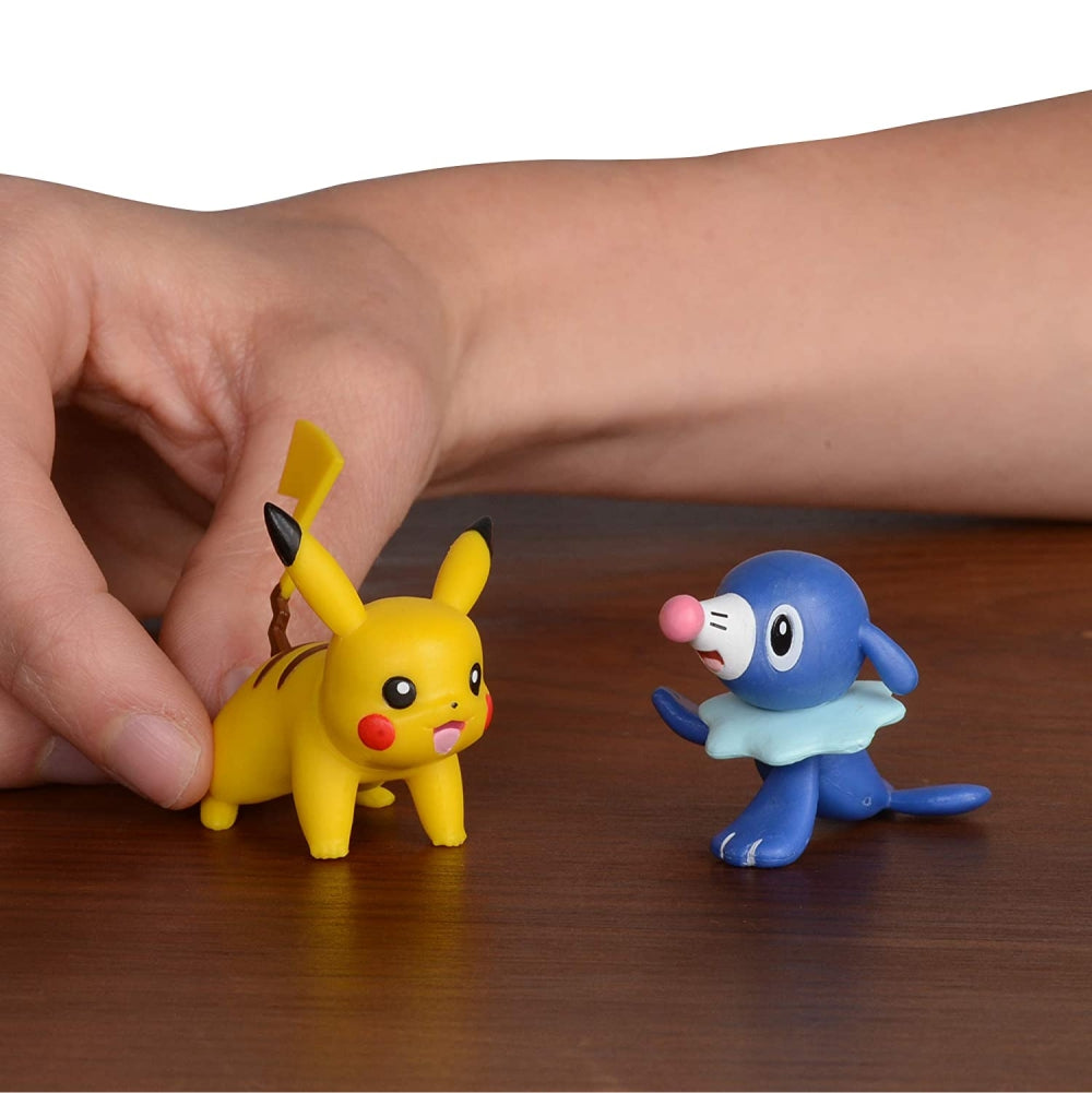 Pokemon 2 Inch Battle Action Figure 2-Pack, Pikachu and Popplio