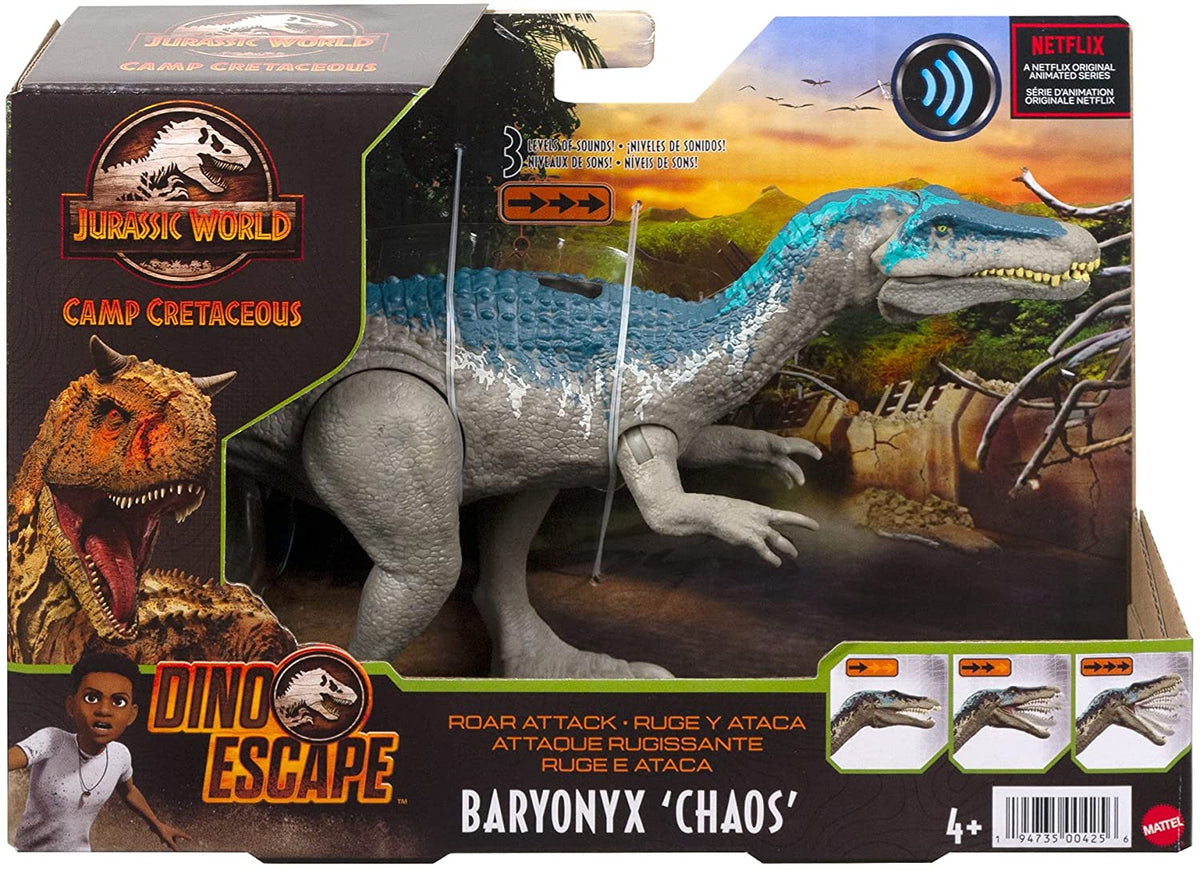 Jurassic World Roar Attack Baryonyx Chaos Camp Cretaceous Dinosaur Figure