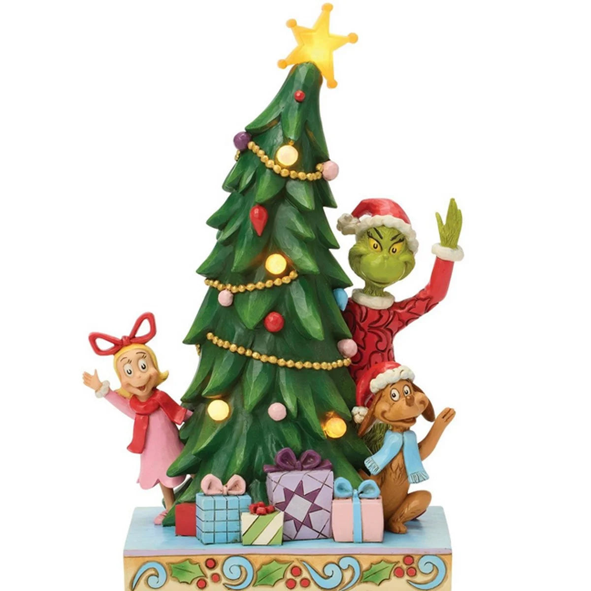 Grinch Cindy Lou Who Max Christmas Tree LED Statue | Jim Shore Dr. Seuss Collectible