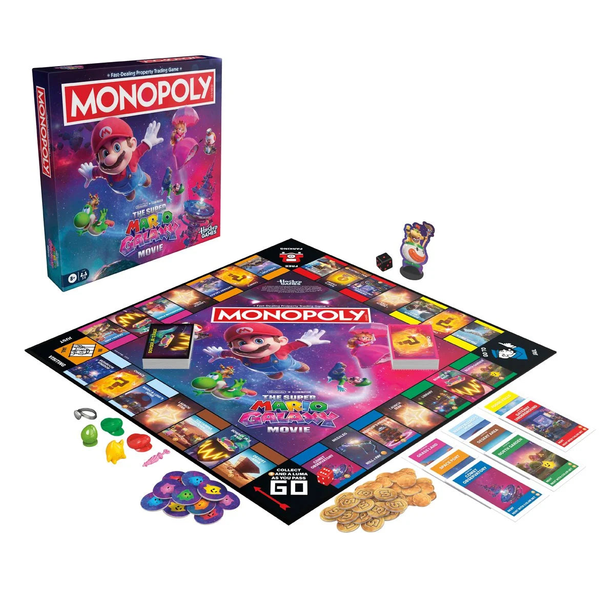 Super Mario Galaxy Monopoly Board Game – Nintendo Monopoly Game for Kids & Adults