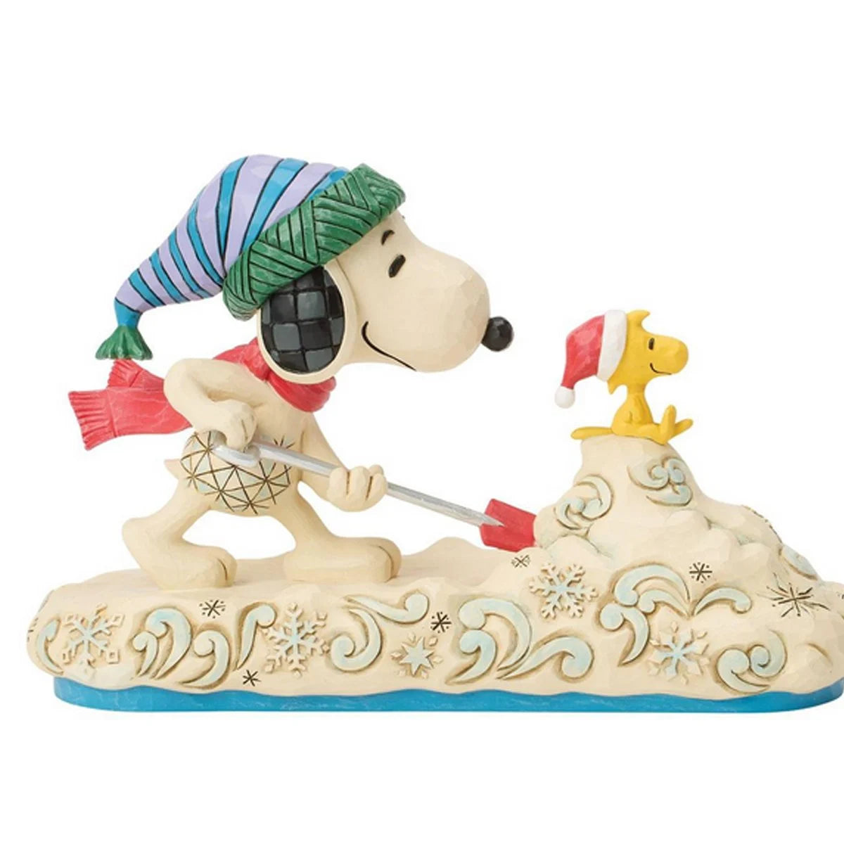 Snoopy Shoveling Snow Jim Shore Statue | Peanuts Winter Holiday Collectible Figurine