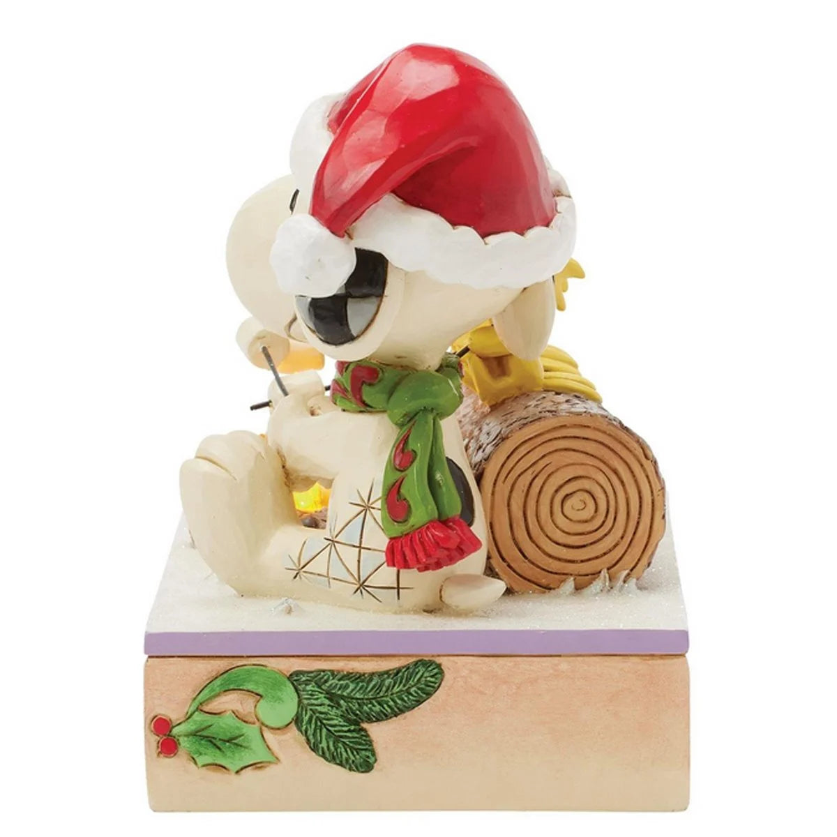 Snoopy & Woodstock Christmas Statue Jim Shore | Peanuts Holiday Campfire LED Figurine