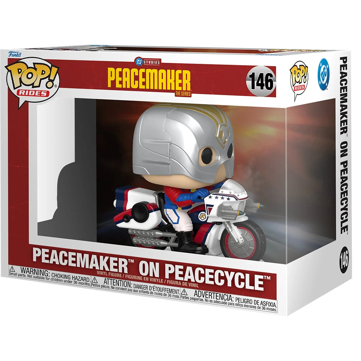 Peacemaker on Peacecycle Funko Pop Ride #146 – DC Vinyl Figure Collectible