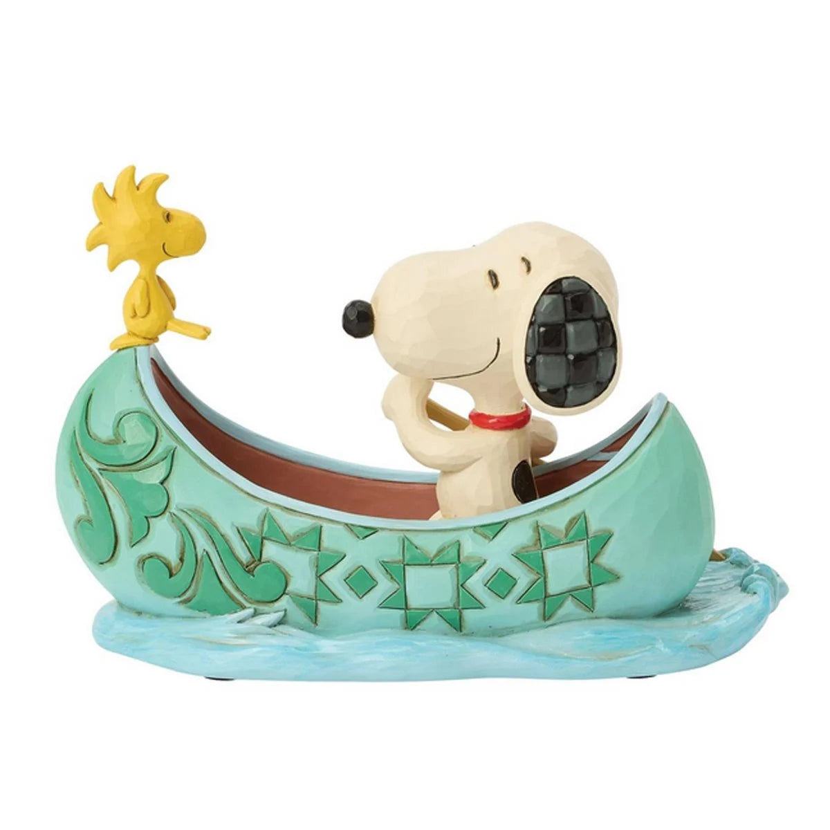 Snoopy & Woodstock Canoe Jim Shore Statue | Peanuts Collectible Figurine Gift