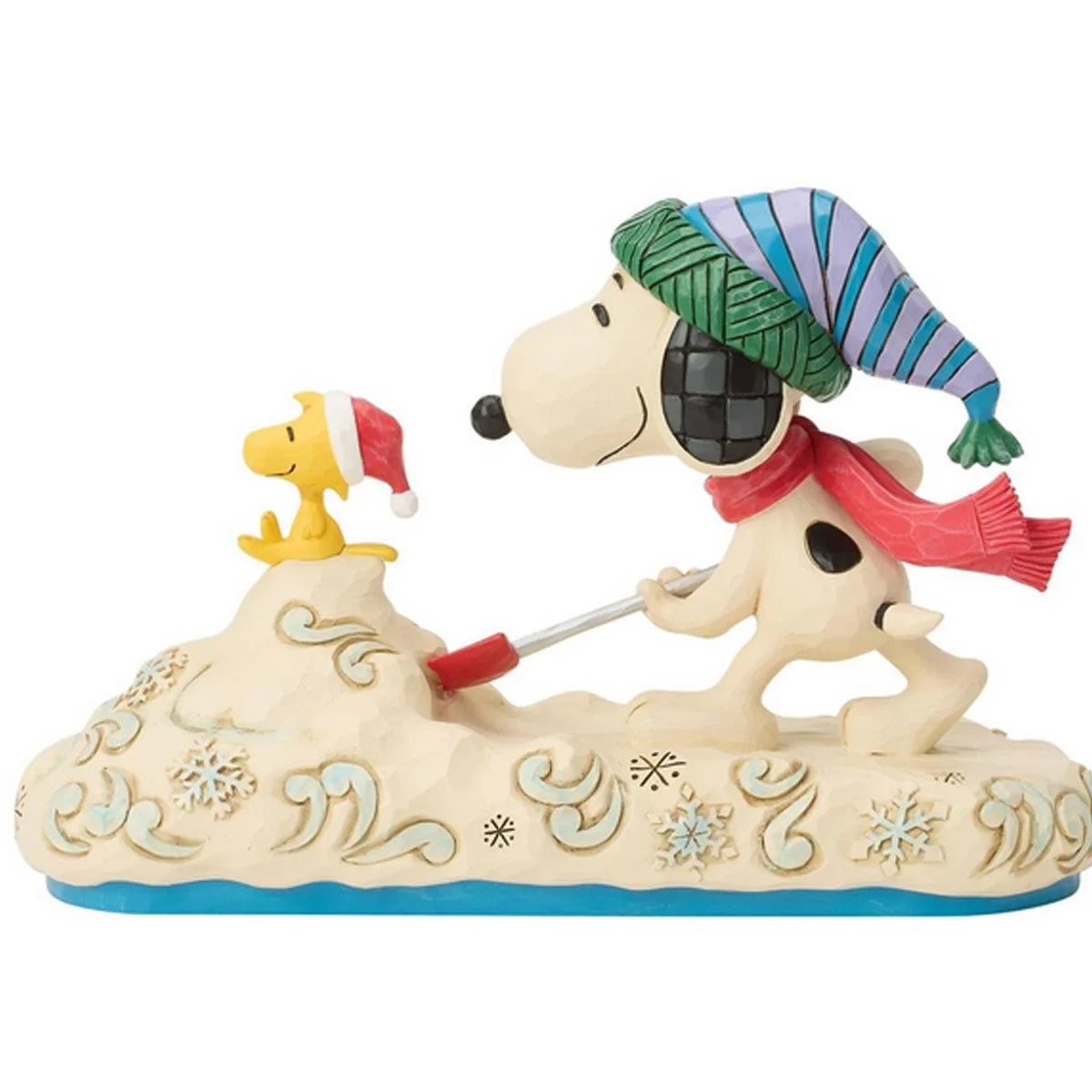 Snoopy Shoveling Snow Jim Shore Statue | Peanuts Winter Holiday Collectible Figurine
