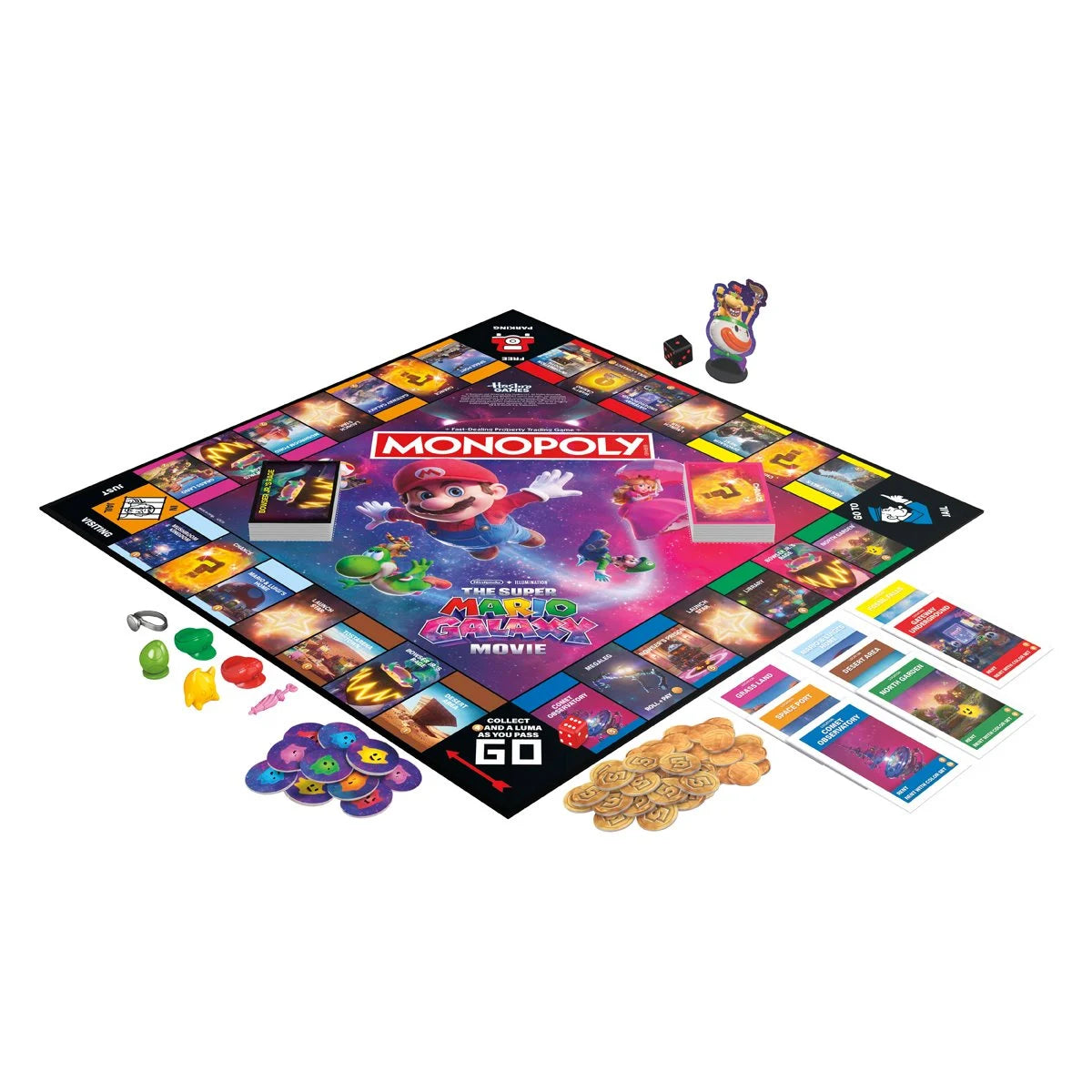 Super Mario Galaxy Monopoly Board Game – Nintendo Monopoly Game for Kids & Adults