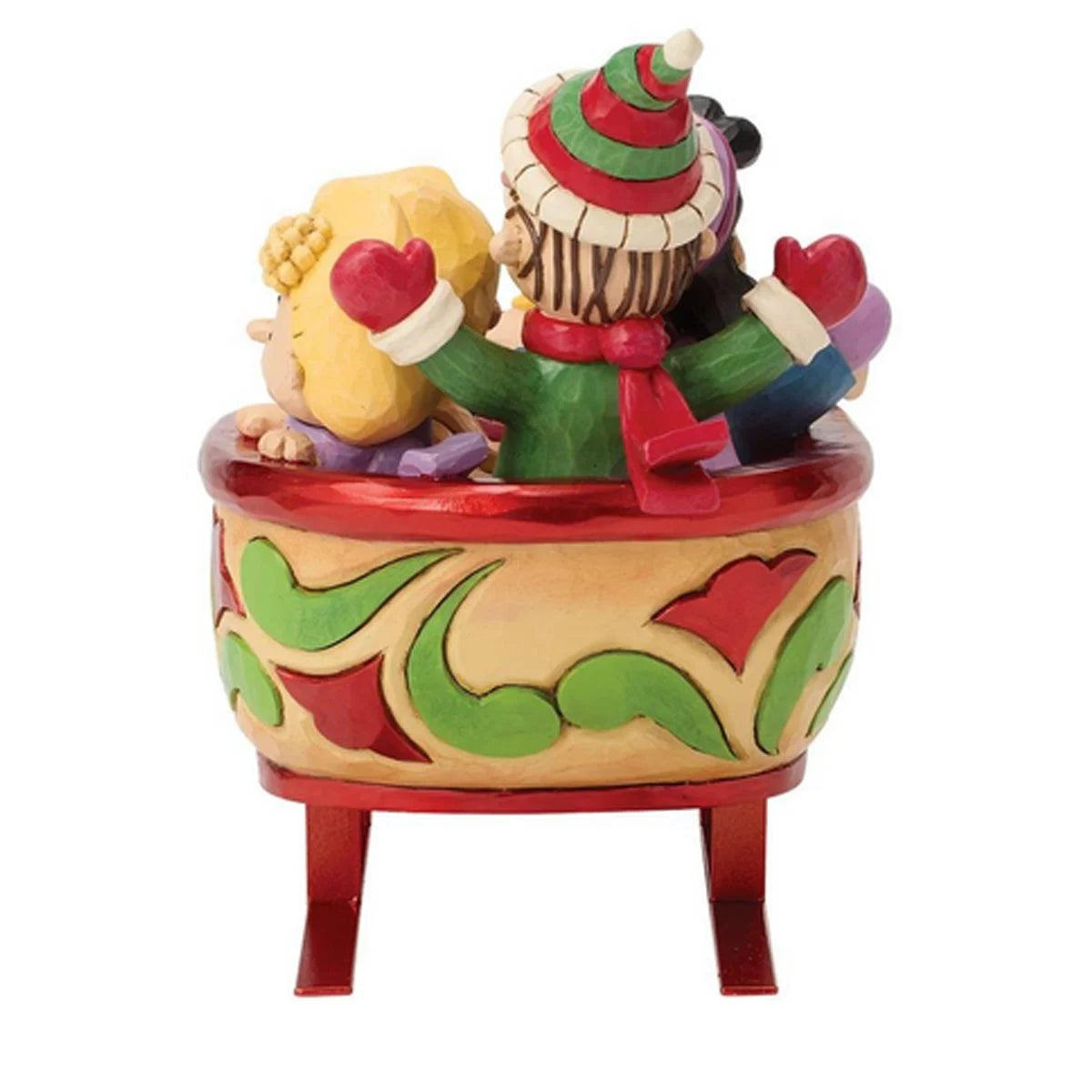 Snoopy & Friends Sleigh Jim Shore Statue | Peanuts Christmas Holiday Collectible Figurine