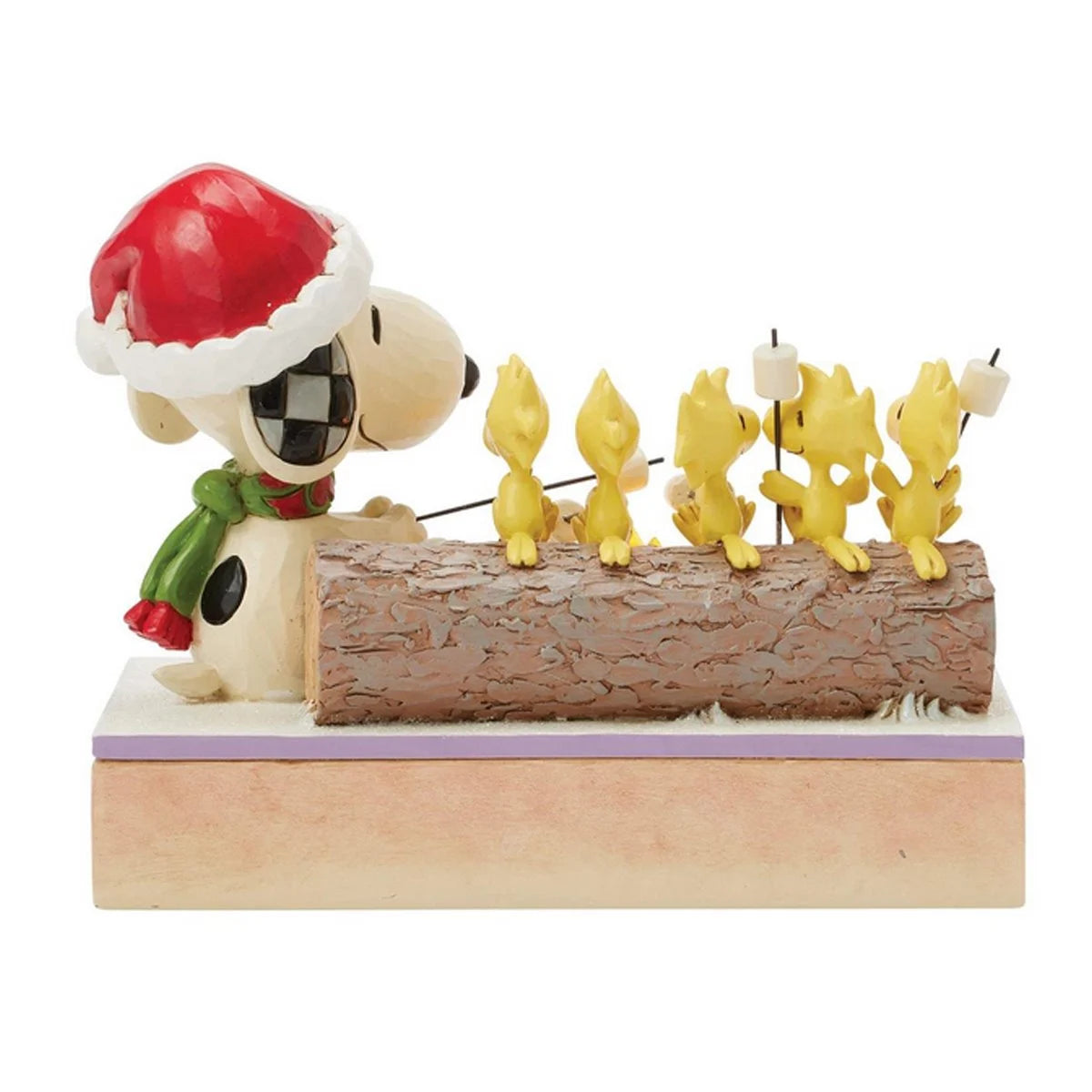 Snoopy & Woodstock Christmas Statue Jim Shore | Peanuts Holiday Campfire LED Figurine