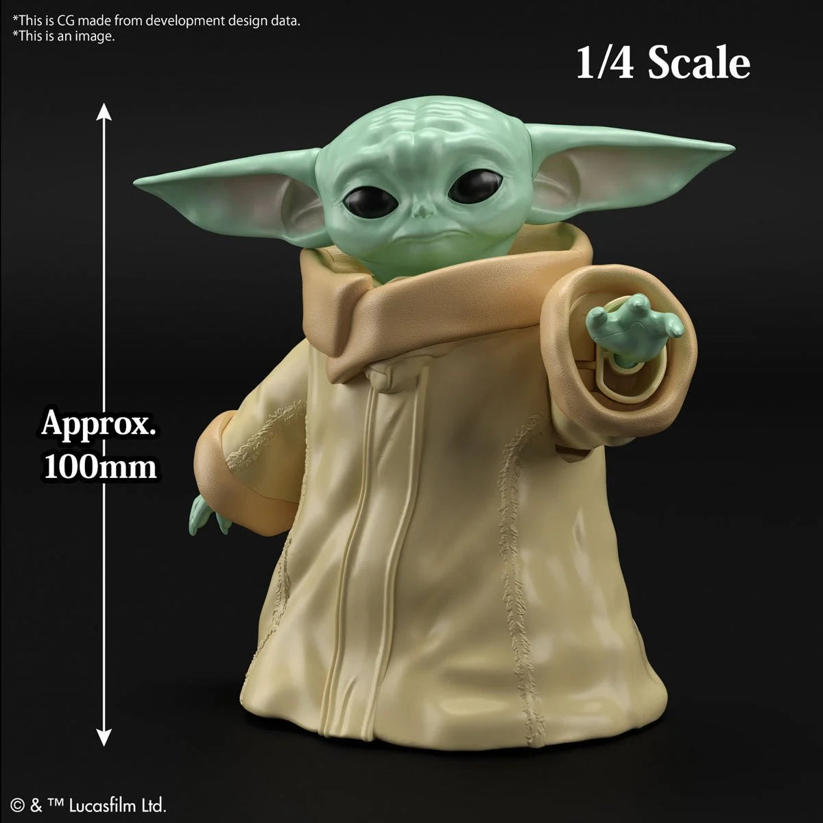 Star Wars The Mandalorian Grogu 1:4 Scale Model Kit with Hover Pram & Display Stand
