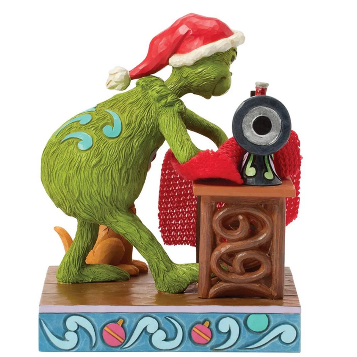 Grinch Sewing Santa Suit Jim Shore Statue | Dr. Seuss Christmas Collectible Figurine