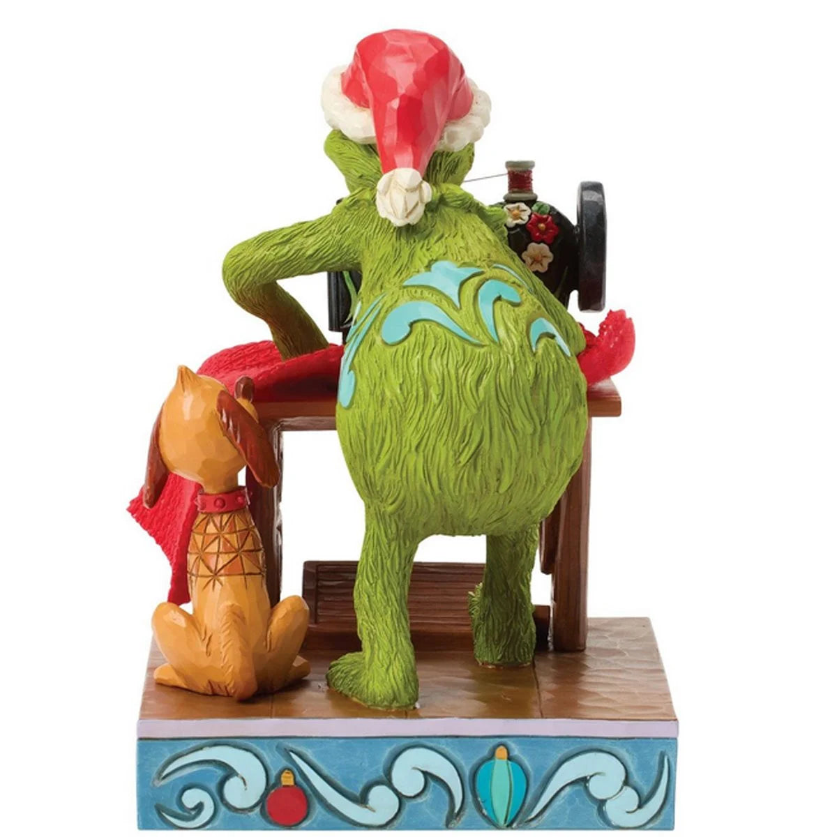 Grinch Sewing Santa Suit Jim Shore Statue | Dr. Seuss Christmas Collectible Figurine