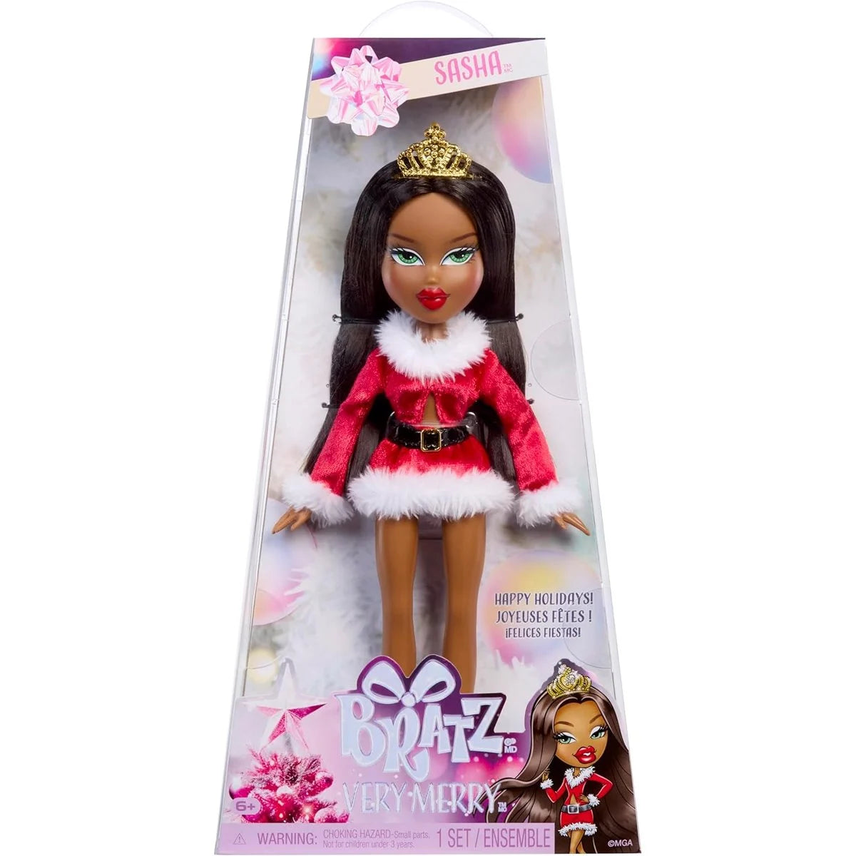 Bratz Very Merry Sasha Doll in Santa-Inspired Holiday Outfit