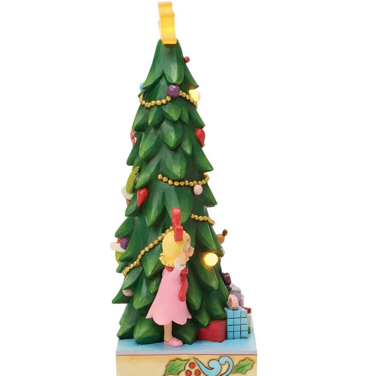 Grinch Cindy Lou Who Max Christmas Tree LED Statue | Jim Shore Dr. Seuss Collectible