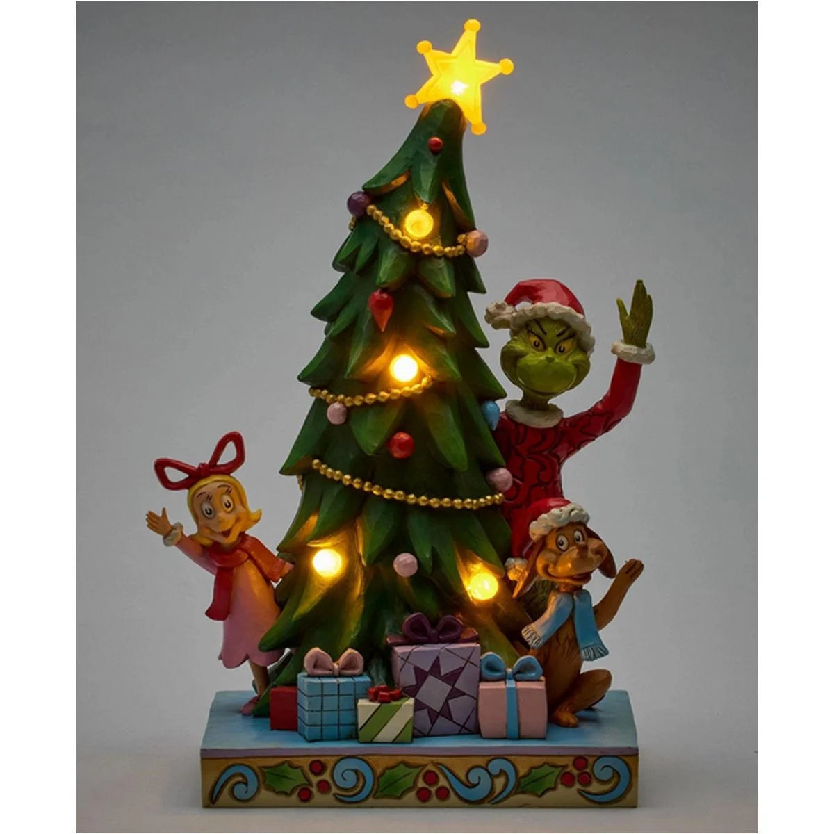 Grinch Cindy Lou Who Max Christmas Tree LED Statue | Jim Shore Dr. Seuss Collectible