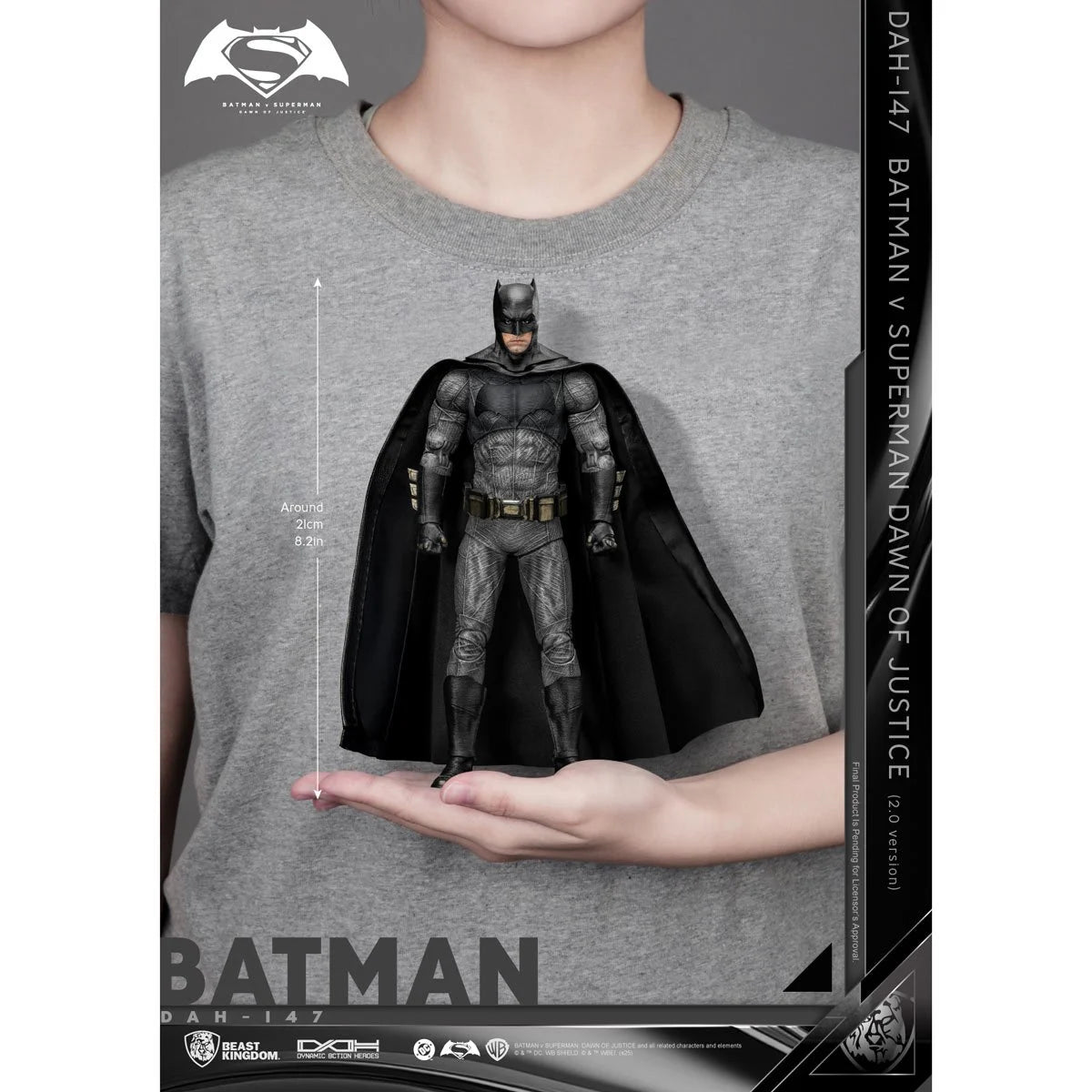 Batman v Superman Batman Action Figure DAH-147 | 8-Inch Poseable Collectible DC Figure