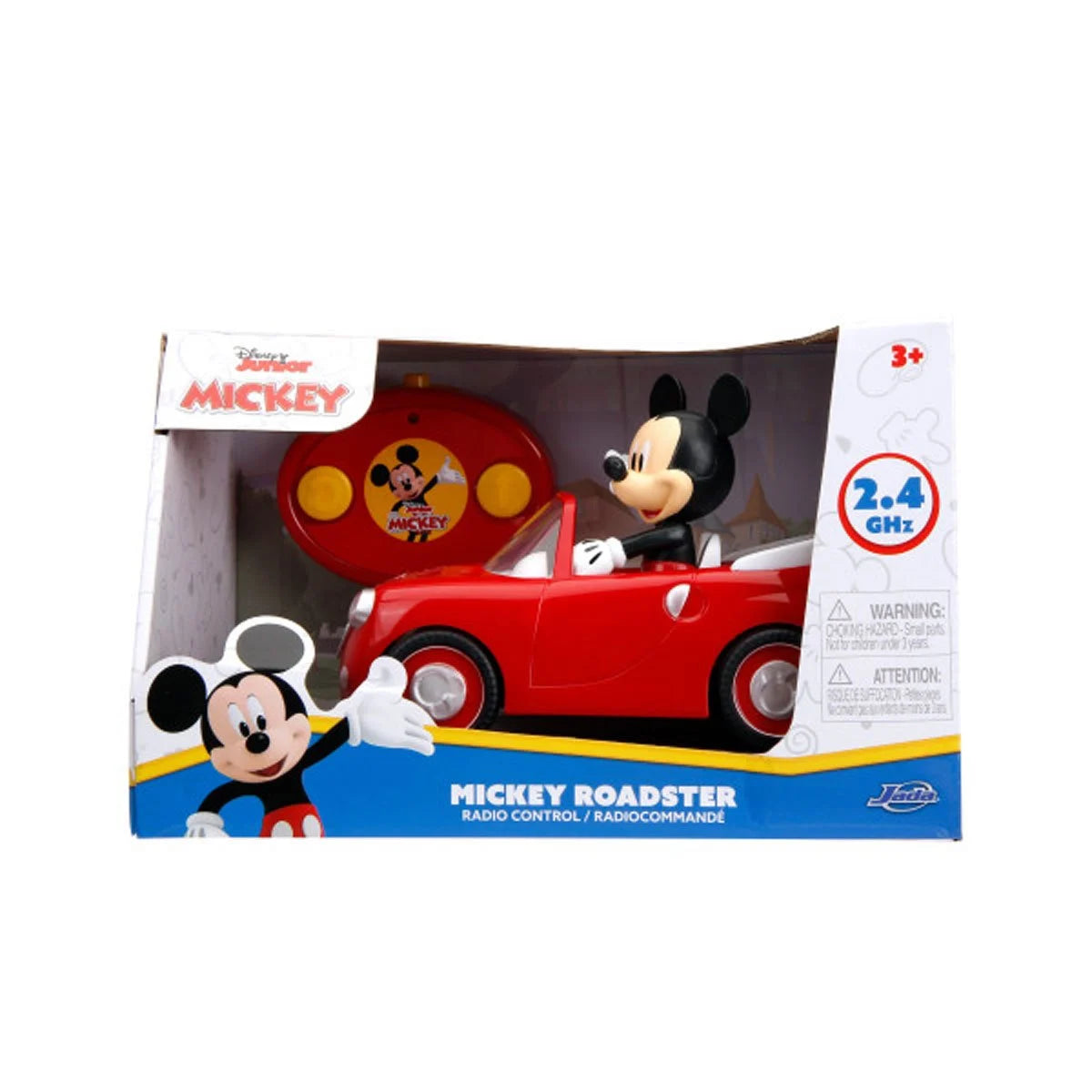 Disney Mickey Mouse RC Car – Disney Junior Roadster 1:24 Scale Remote Control Vehicle for Kids