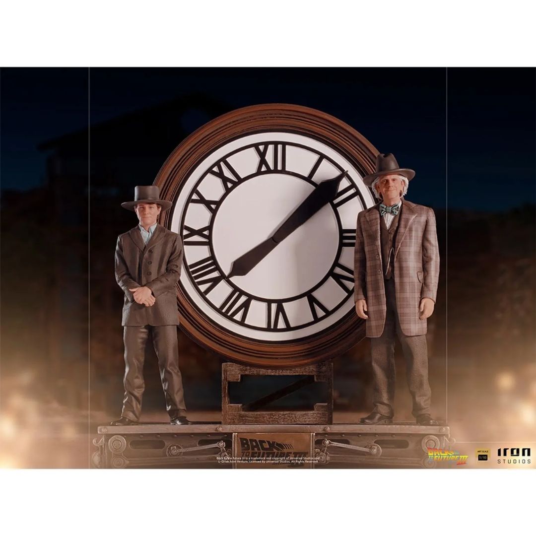 Marty And Doc At The Clock - Back To The Future - Art Scale 1/10