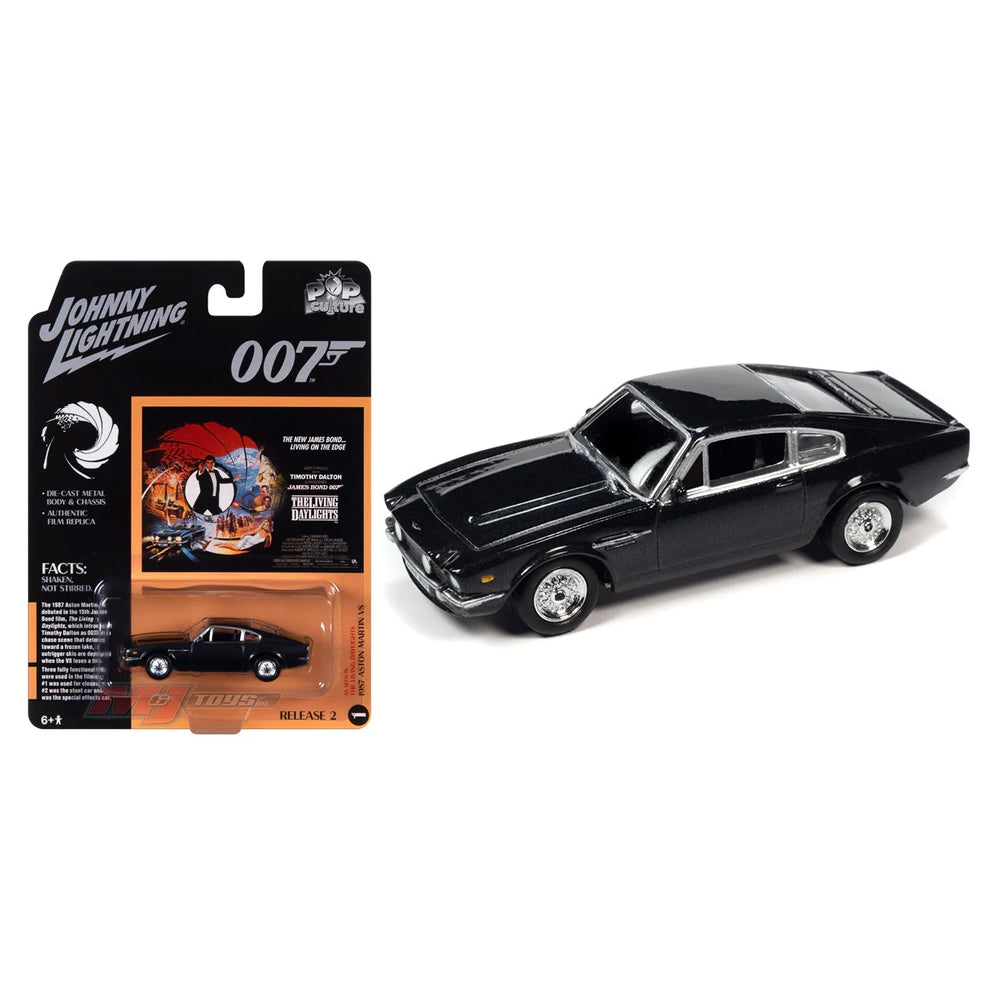 Johnny Lightning 1:64 007 James Bond The Living Daylights 1987 Aston Martin  V8 – Grey