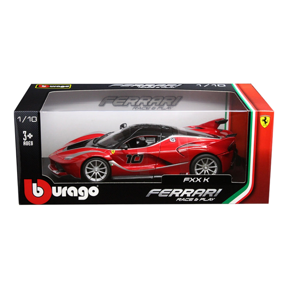 Bburago 1:18 Ferrari FXX K #10 (Red with black top) – Ferrari Race & Play