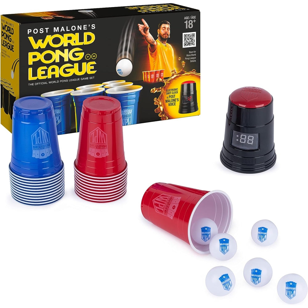 Spin Master Games Post Malone, World Pong League Beer Pong Drinking Game