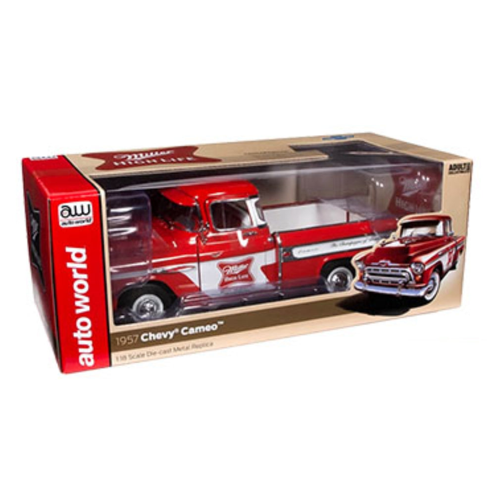 Auto World 1:18 1957 Chevrolet Cameo Miller Brewing Co (Red)