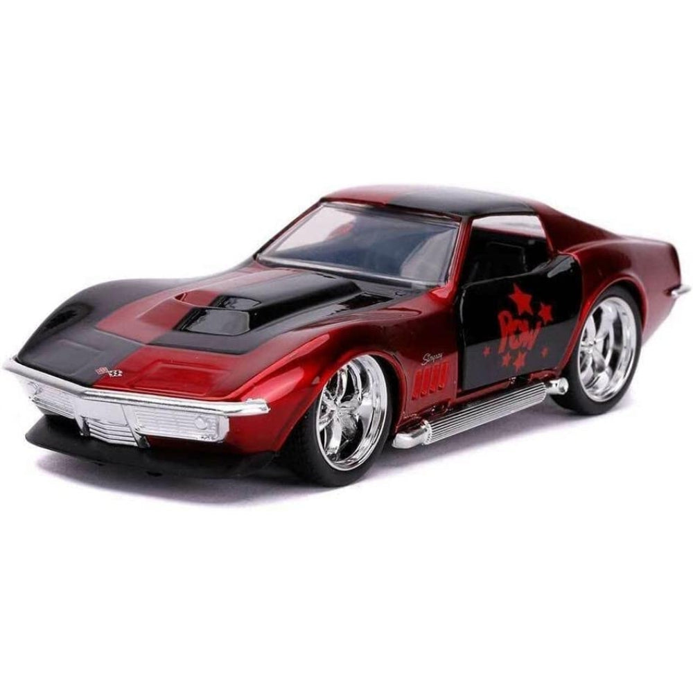 Jada Toys DC Comics 1:32 Harley Quinn 1969 Chevy Corvette Stingray Die-Cast Car