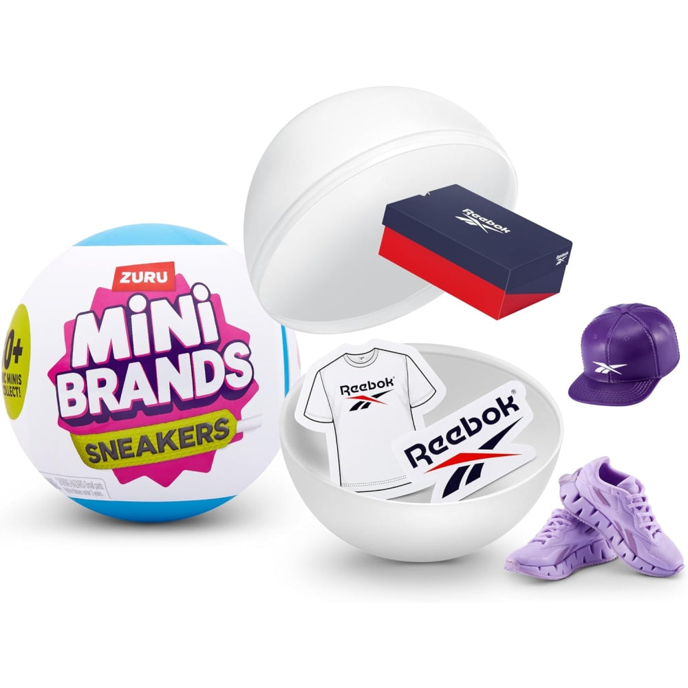 ZURU Mini Brands Sneakers Series 1 – Collectible Mystery Capsule with Mini Shoes, Accessories & Stickers (Assorted)