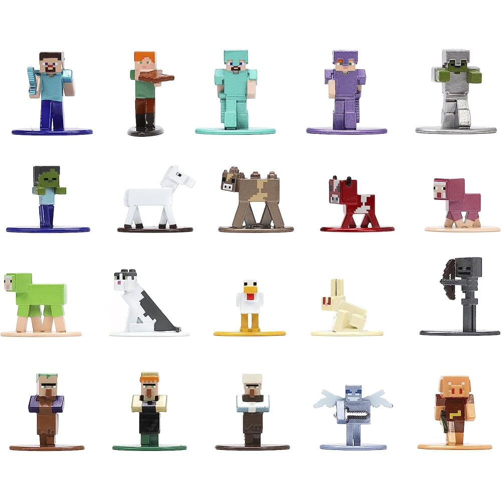 Jada Toys Minecraft 1.65" Die-cast Metal Collectible Figurine 20-Pack Wave 6