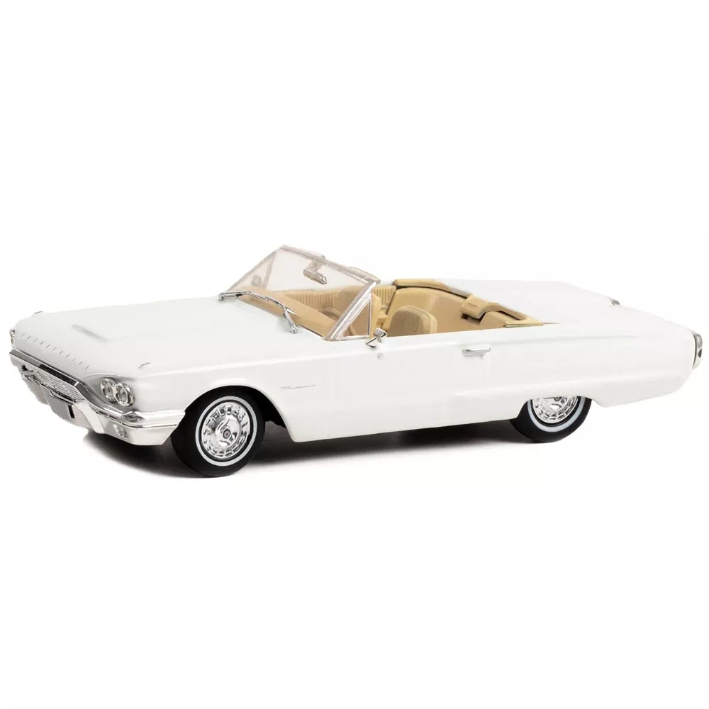 Greenlight 1964 Ford Thunderbird Convertible Wimbledon White 1/43 Diecast Model Car