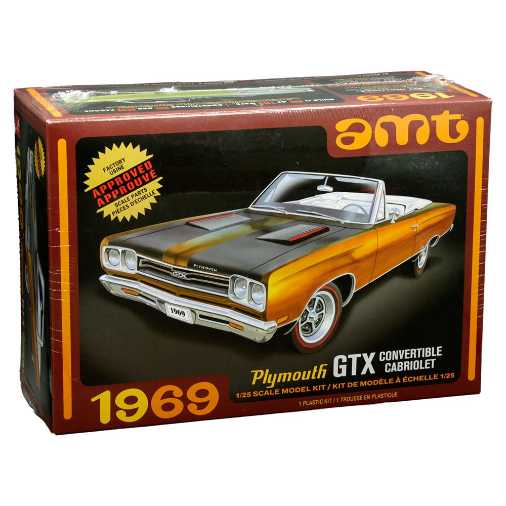 69 Gtx R Model Kit AMT Model Kit 1:25 1969 Plymouth GTX Convertible Cabriolet - Retroversetoys