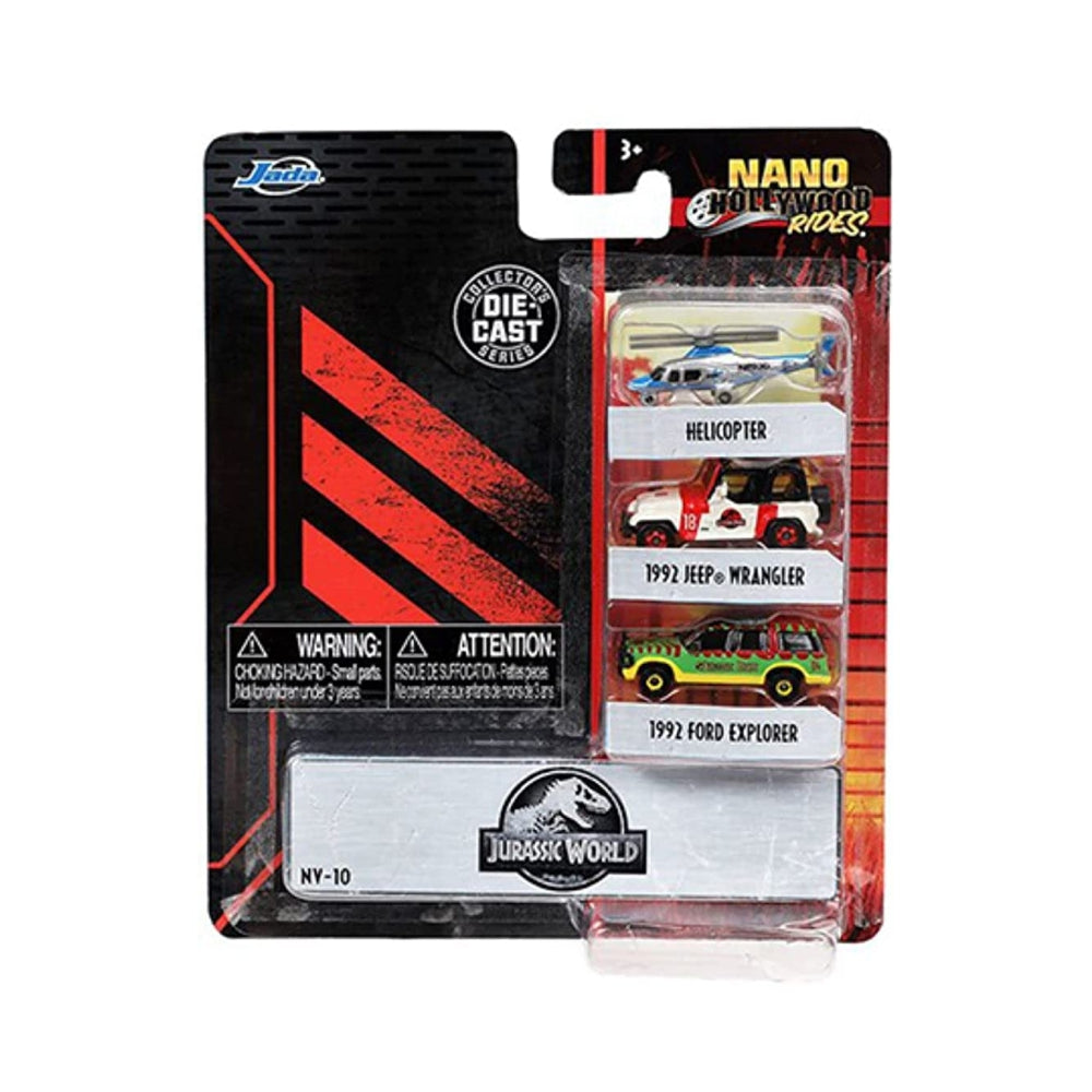 Jada Toys Nano Hollywood Rides Jurassic World 3 Pack