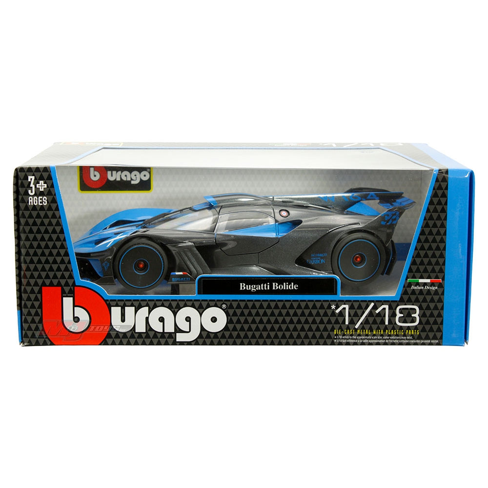 Bburago 1:18 Bugatti Bolide (Blue and Dark Grey Metallic Two-tone)