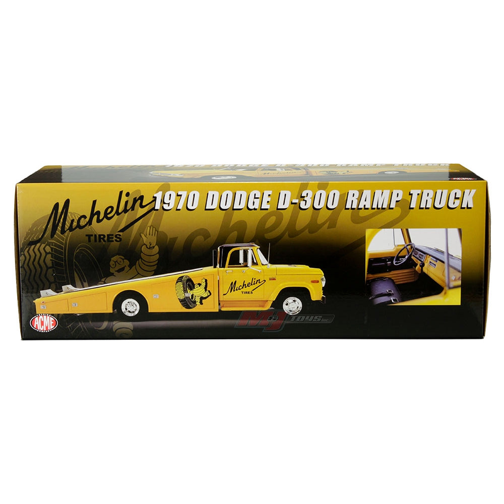 ACME 1:18 1970 Dodge D-300 Ramp Truck (Yellow)