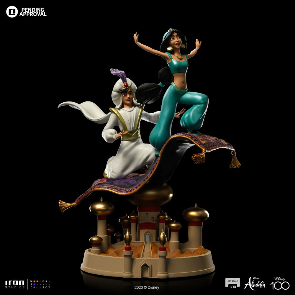 Statue Aladdin and Jasmine - Disney 100TH - Aladdin - Art Scale 1/10
