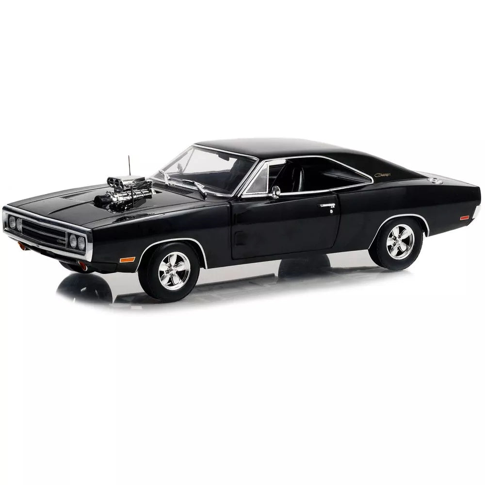 Greenlight 1970 Dodge Charger with Blown Engine Black "Artisan Collection" Series 1/18 Diecast Model Car