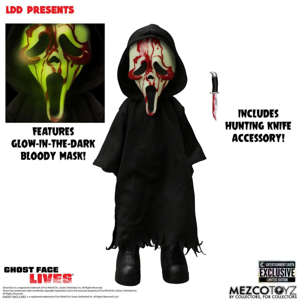 LDD Present Ghost Face Bloody Glow-in-the-Dark Edition 10-Inch Doll