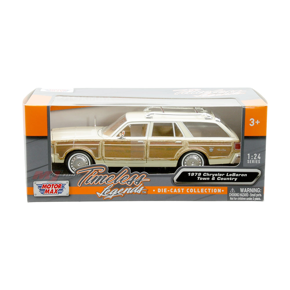 Motormax 1:24 1979 Chrysler LeBaron Town & Country – Beige