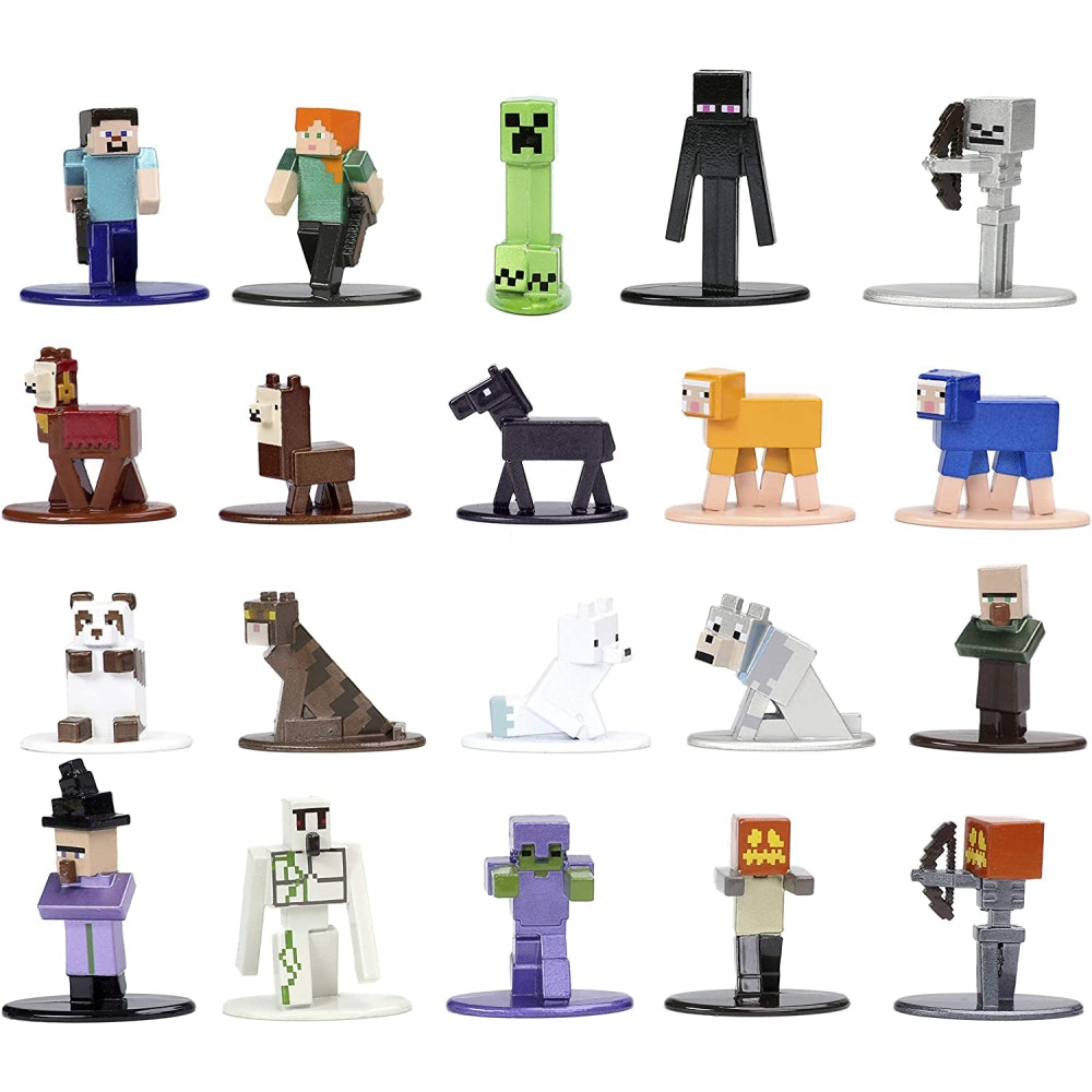 Jada Toys "Minecraft 1.65"" Die-cast Metal Collectible Figures 20-Pack Wave 5