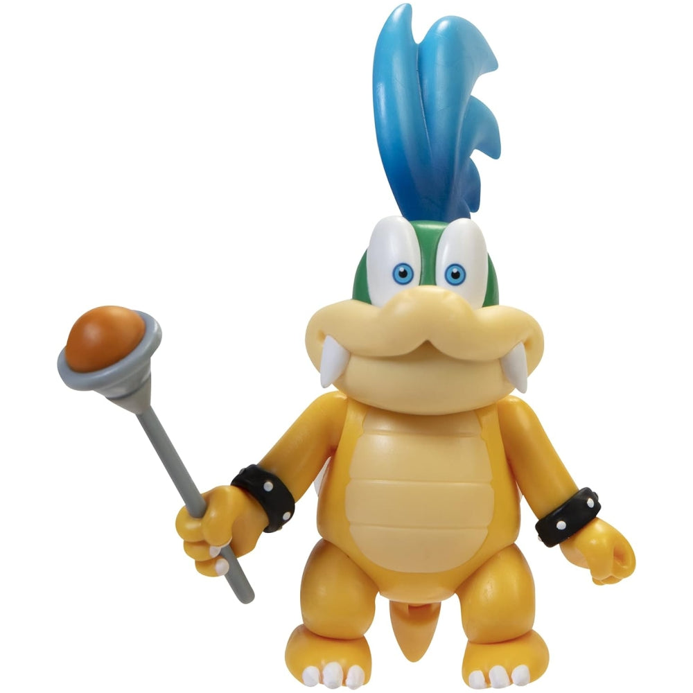 SUPER MARIO Action Figure 4 Inch Larry Koopa Collectible Toy with Wand Accessory , Yellow