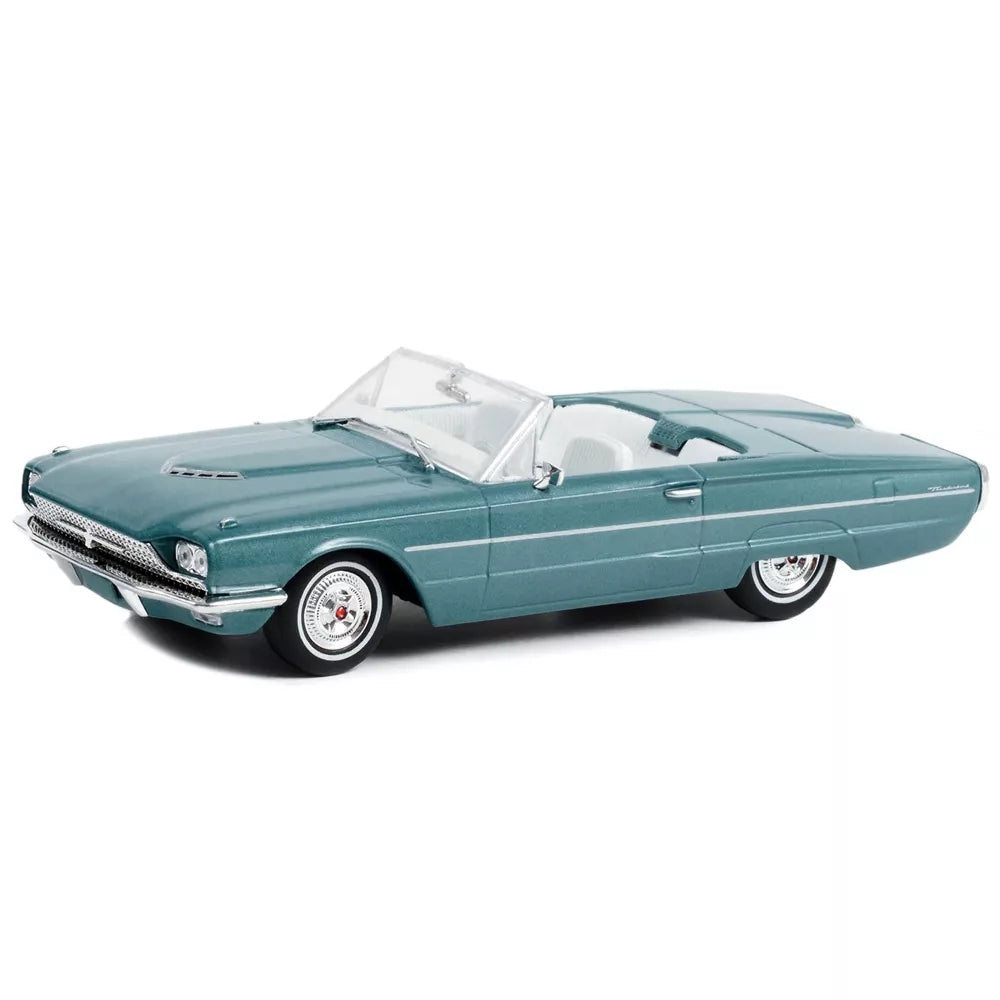 Greenlight 1966 Ford Thunderbird Convertible Light Blue Met. w/White Interior &quot;Thelma &amp; Louise&quot; Movie 1/43 Diecast Model Car