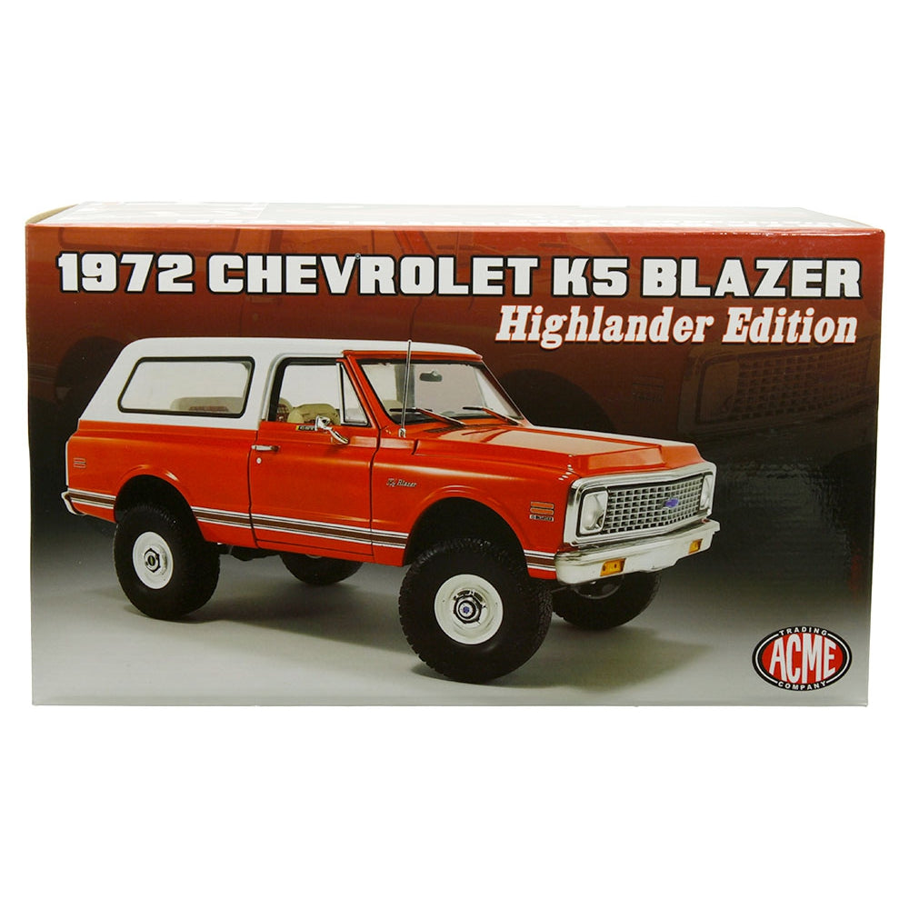 ACME 1:18 1972 Chevrolet K5 Blazer Highlander Edition – Red with White Top