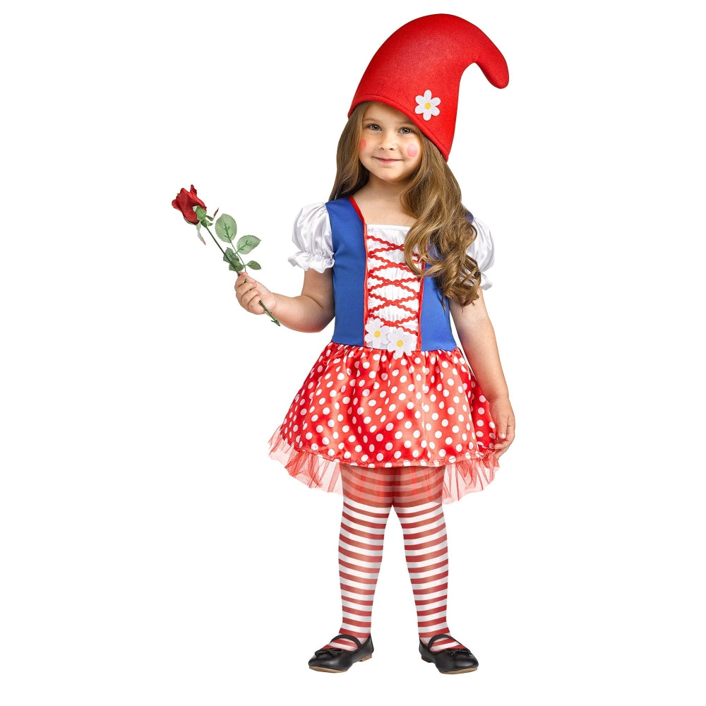 Fun World Li'l Miss Gnome Toddler Costume, 3T-4T