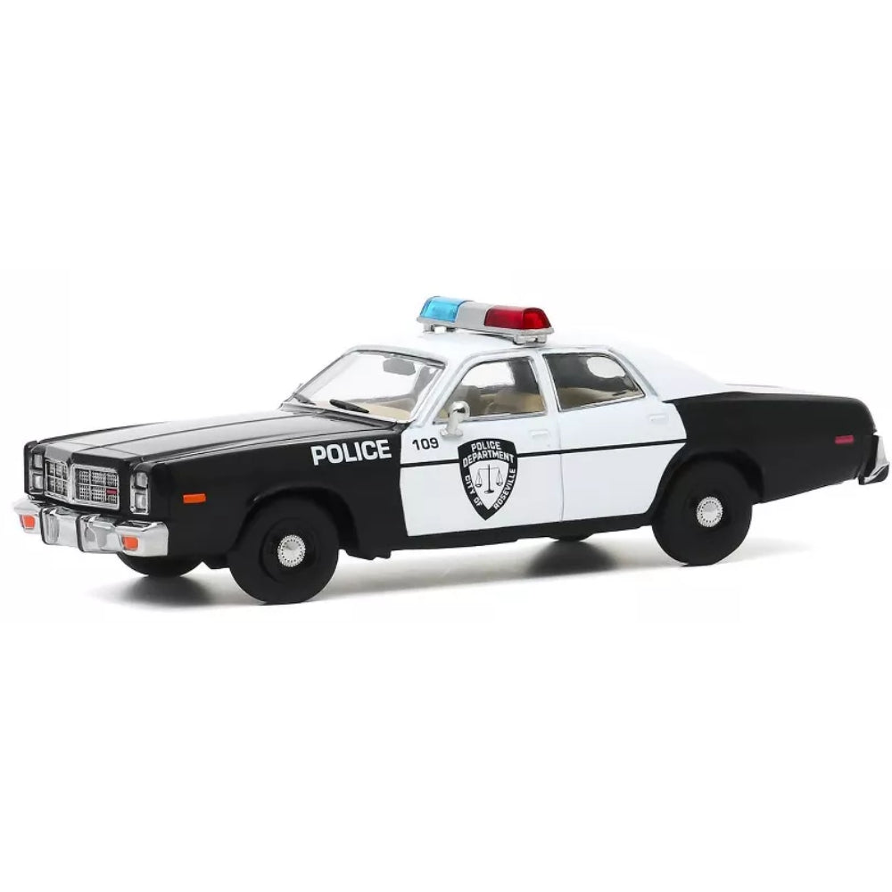 Greenlight 1977 Dodge Monaco White and Black "Police Department City of Roseville" 1/43 Diecast Model Car
