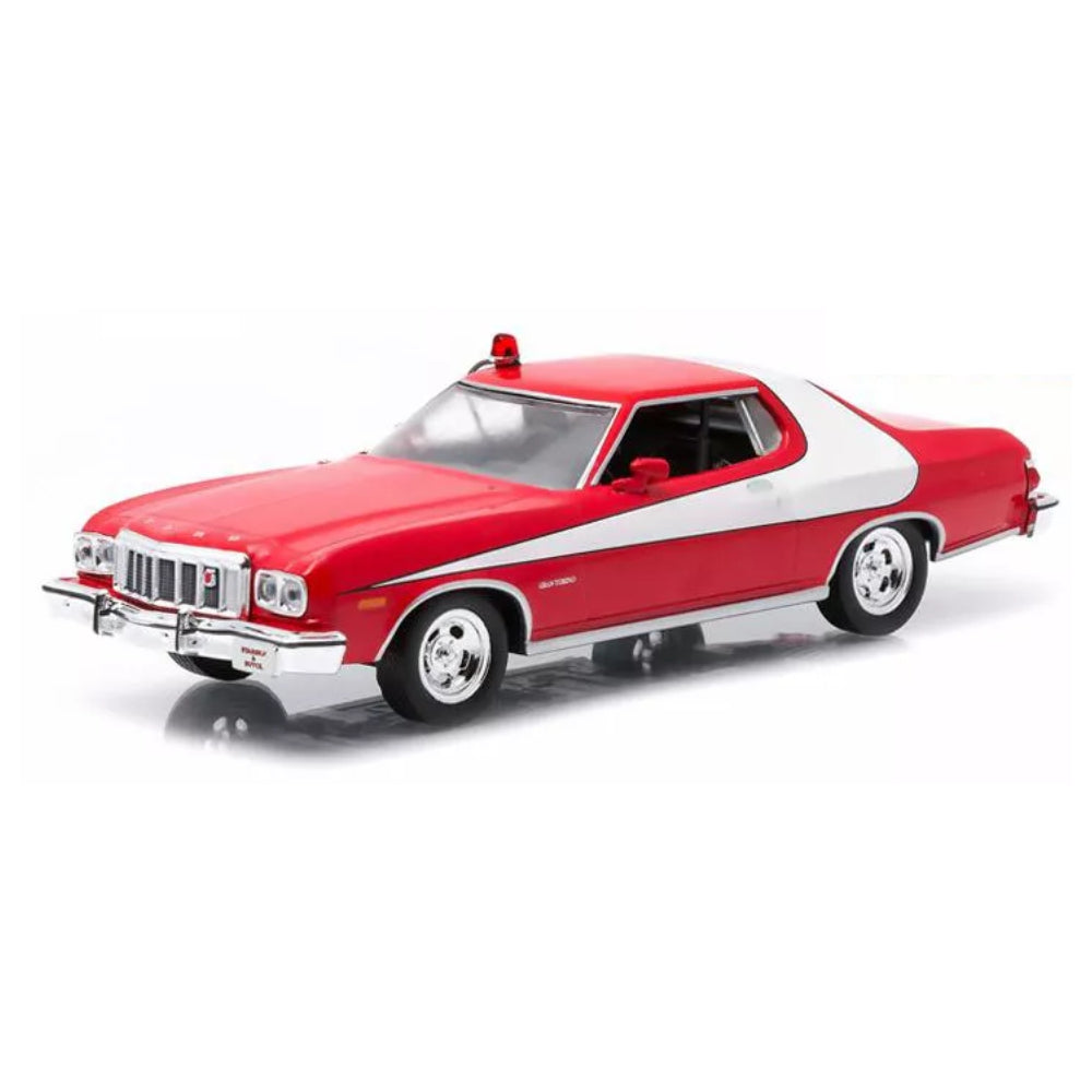 Greenlight 1976 Ford Gran Torino Red with White Stripe "Starsky and Hutch" (1975-1979) TV Series 1/43 Diecast Model Car