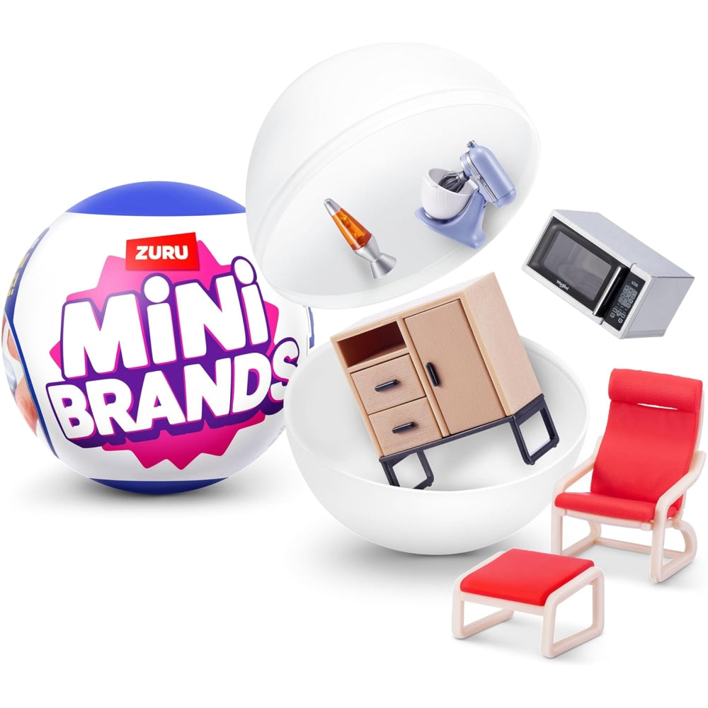 ZURU Mini Brands Home Capsule – Mystery Surprise Ball with Home-Themed Mini Collectibles (Blind Packaging)