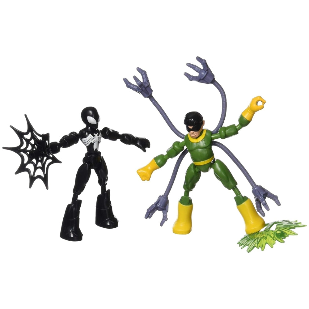 Spider-Man Marvel Bend and Flex Black Suit Vs. Doc Ock Action Figure Toys