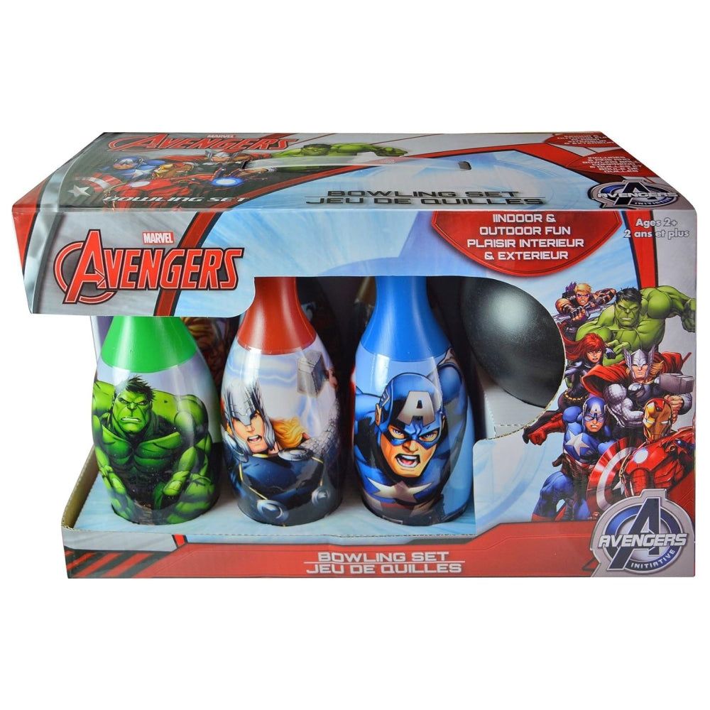 Avengers Bowling Set for Kids – 6 Pins & Bowling Ball Indoor/Outdoor Game