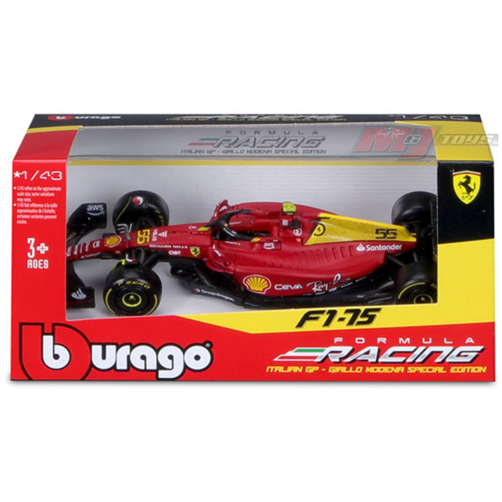 Bburago 1:43 Ferrari F1-75 #55 Monza C. Saintz