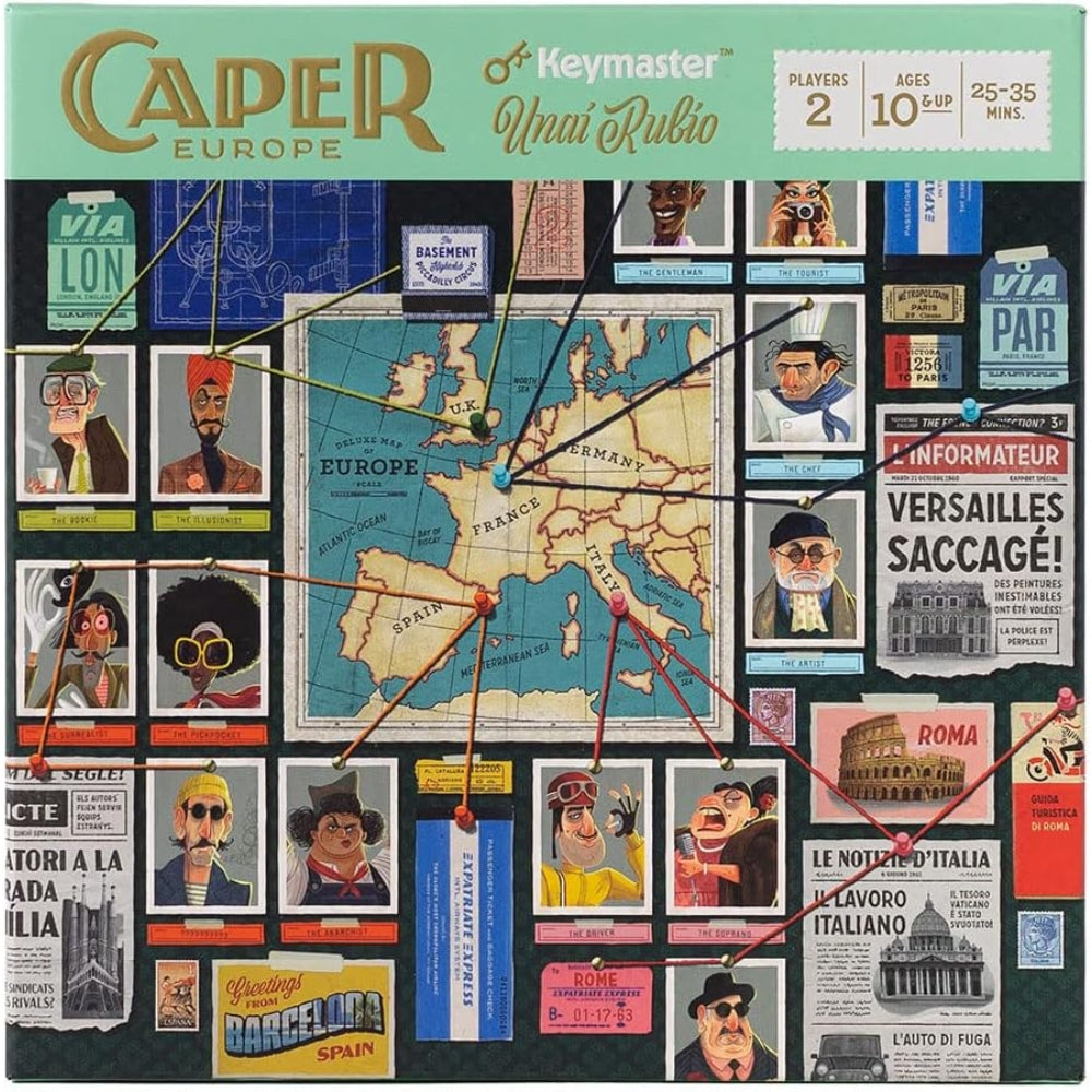 Caper Europe - A Strategic Drafting Board Game for Two Players by Keymaster